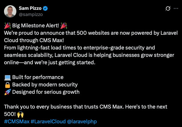 How CMS Max Powers 500+ Sites with Laravel Cloud