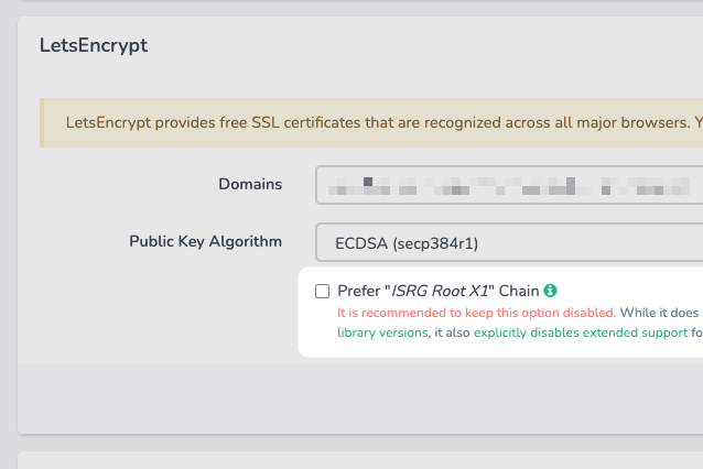 Forge: Let's Encrypt Compatibility Changes