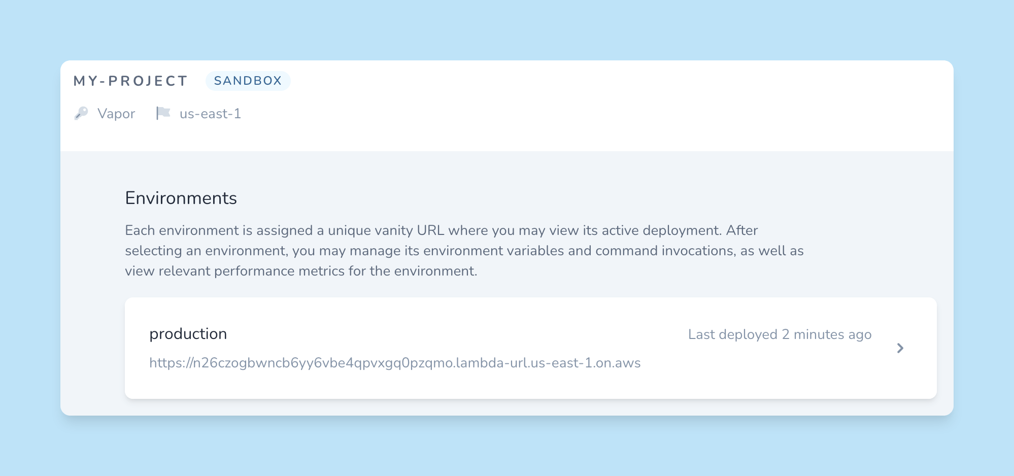 Vapor: Free Sandbox Accounts