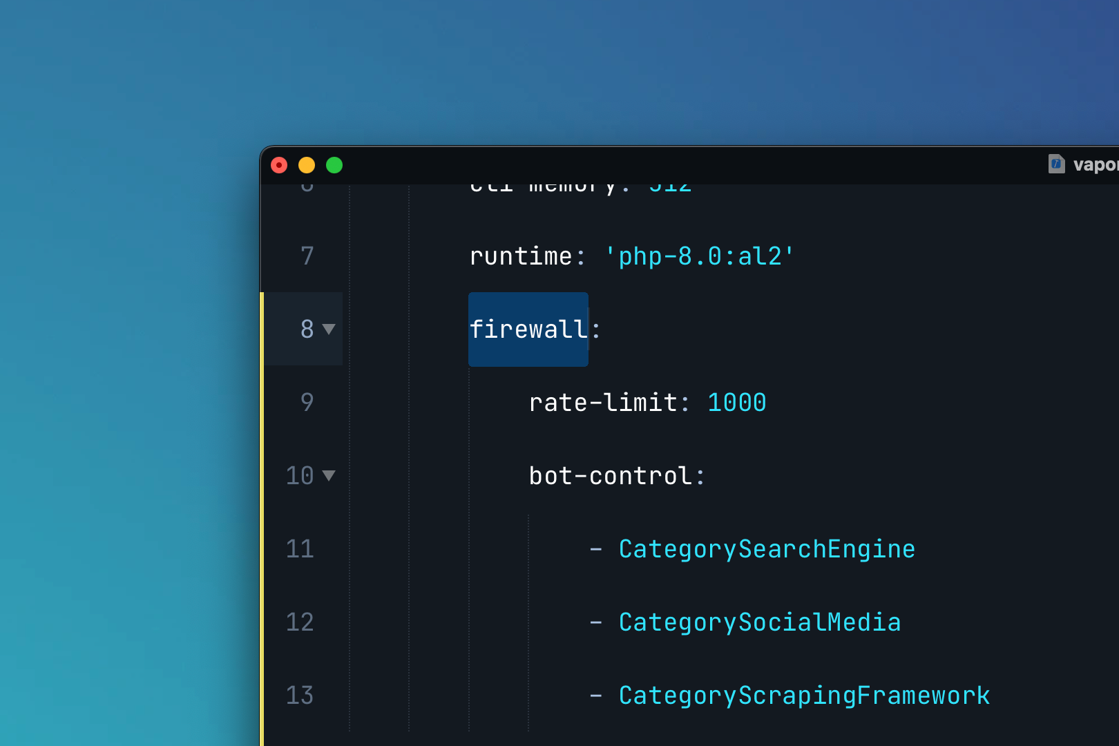 Vapor: Introducing Managed Firewalls